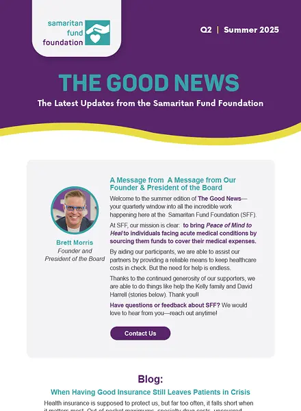 Example of the contents of the good news for summer 2025